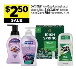 Dollar General Softsoap, Irish Spring, Speed Stick offer