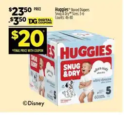Dollar General Huggies Boxed Diapers offer