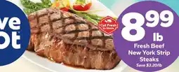 Save a Lot Save A Lot Fresh Beef New York Strip Steaks offer