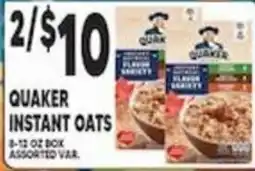 Associated Quaker instant oats offer