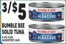 Associated Bumble Bee solid tuna offer