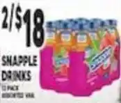Associated Snapple drinks offer