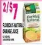 Associated Florida's natural orange juice offer