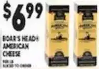 Associated Boar's Head American Cheese offer