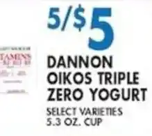 Associated Dannon Oikos Triple Zero Yogurt offer