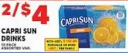 Associated Capri Sun drinks offer