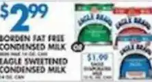 Associated Borden Fat Free Condensed Milk or Eagle Sweetened Condensed Milk offer