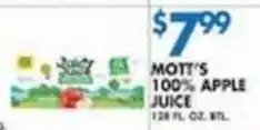 Associated Mott's 100% apple juice offer