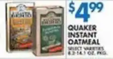 Associated Quaker instant oatmeal offer