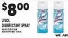 Associated Lysol disinfectant spray offer