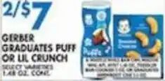 Associated Gerber graduates puff or lil crunch offer