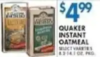 Associated Quaker instant oatmeal offer