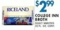 Associated Riceland College Inn Broth offer