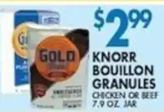 Associated Knorr bouillon granules chicken or beef offer