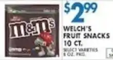 Associated Welch's fruit snacks offer