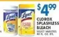 Associated Clorox splashless bleach offer