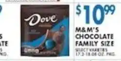 Associated M&M'S Chocolate Family Size offer