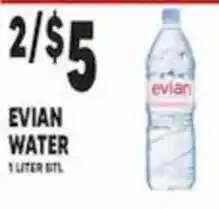 Associated Evian water offer