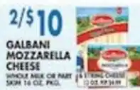 Associated Galbani mozzarella cheese offer