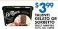 Associated Breyers Talenti Gelato or Sorbetto offer