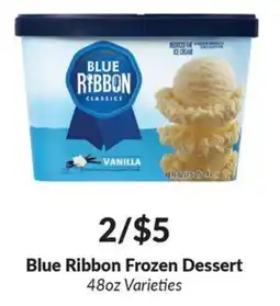 Woodman's Blue Ribbon Frozen Dessert offer