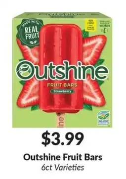 Woodman's Outshine Fruit Bars offer