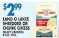 Associated Land O Lakes shredded or chunk cheese offer