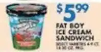 Associated Fat Boy ice cream sandwich offer