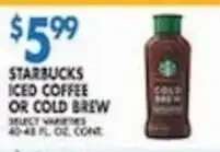Associated Starbucks iced coffee or cold brew offer