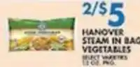 Associated Hanover steam in bag vegetables offer