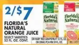 Associated Florida's natural orange juice offer