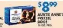 Associated Auntie Anne's pretzel dogs offer