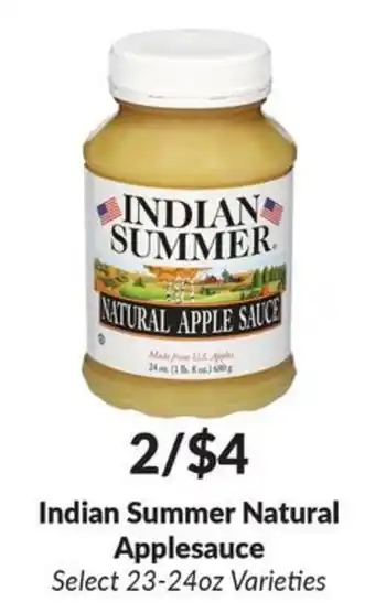 Indian Summer Natural Applesauce