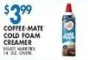 Associated Coffee-mate cold foam creamer offer