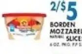 Associated Borden mozzarella slices offer