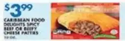 Associated Caribbean Food Delights Spicy Beef Or Beefy Cheese Patties offer