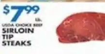Associated Usda Choice Beef Sirloin Tip Steaks offer