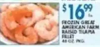 Associated Frozen great american farm raised tilapia filet offer