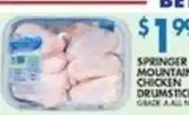 Associated Springer Mountain Chicken Drumsticks offer