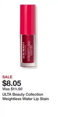 Ulta Beauty ULTA Beauty Collection Weightless Water Lip Stain offer