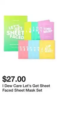 Ulta Beauty I Dew Care Let's Get Sheet Faced Sheet Mask Set offer