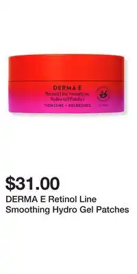 Ulta Beauty DERMA E Retinol Line Smoothing Hydro Gel Patches offer