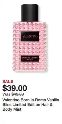 Ulta Beauty Valentino Born in Roma Vanilla Bliss Limited Edition Hair & Body Mist offer