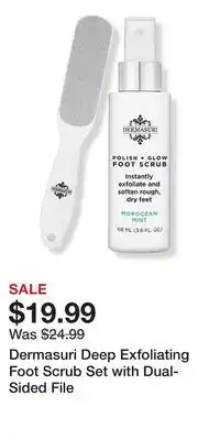 Ulta Beauty Dermasuri Deep Exfoliating Foot Scrub Set with Dual-Sided File offer