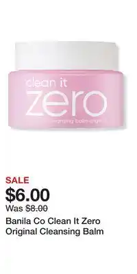 Ulta Beauty Banila Co Clean It Zero Original Cleansing Balm offer
