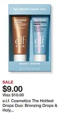 Ulta Beauty e.l.f. Cosmetics The Hottest Drops Duo: Bronzing Drops & Holy Hydration! Thirst Burst Drops offer