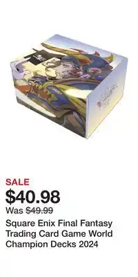 Game Stop Square Enix Final Fantasy Trading Card Game World Champion Decks 2024 offer