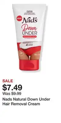 Ulta Beauty Nads Natural Down Under Hair Removal Cream offer