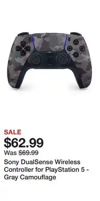 Game Stop Sony DualSense Wireless Controller for PlayStation 5 - Gray Camouflage offer