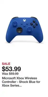 Game Stop Microsoft Xbox Wireless Controller - Shock Blue for Xbox Series X/S, Xbox One, and Windows Devices offer